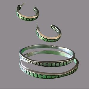 Brighton 3 pc set- two bangles and matching earrings